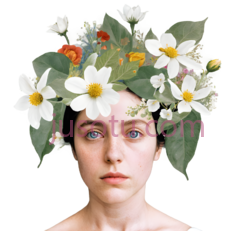 花环,白色,黄色, PNG
