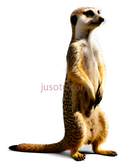 猫鼬,站立,黄色,白色, PNG