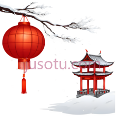 灯笼,中式,红色PNG