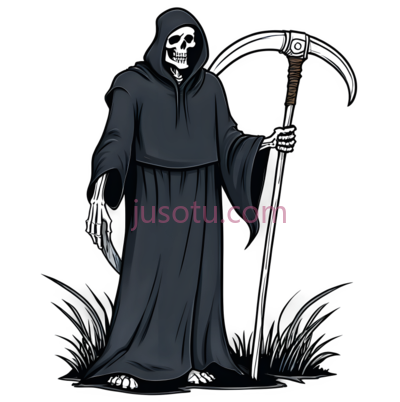 死神,卡通,黑色, PNG