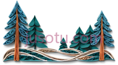 树木,插画,绿色,棕色PNG