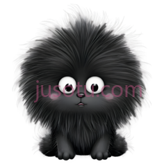 卡通小猫,可爱,黑色PNG