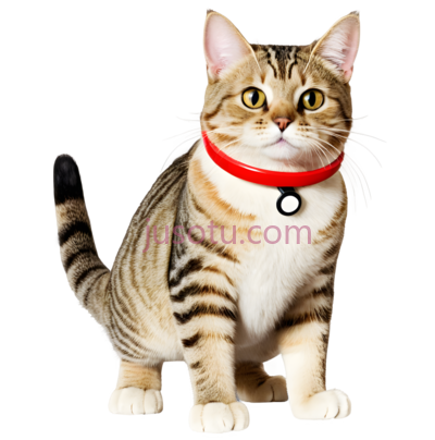猫,站立,棕色,黑色,白色, PNG