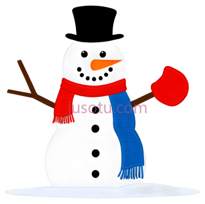 雪人,卡通,白色,棕色,红色,蓝色, PNG