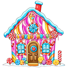 糖果屋,卡通,多彩PNG