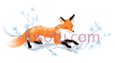 狐狸,插画,橙色,白色PNG
