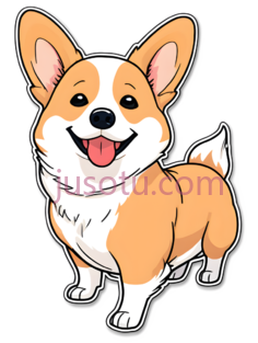柯基犬,卡通,白色,橙色PNG