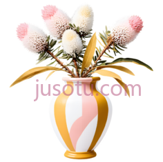 花瓶,现代,黄色,白色PNG