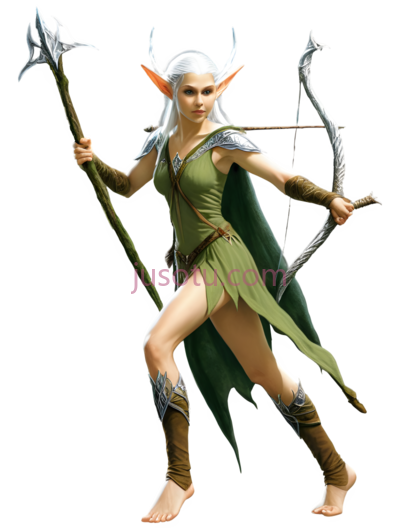 精灵,奇幻,绿色, PNG