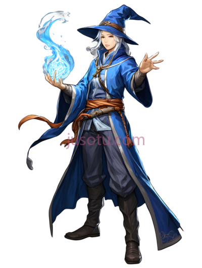 法师,奇幻,蓝色, PNG