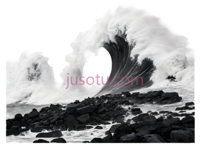 海浪,黑白摄影,白色,灰色, PNG