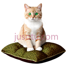猫,坐着,橙色,白色PNG
