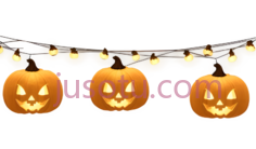 南瓜灯,雕刻有表情,橙色PNG