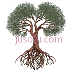 树,插画,绿色,棕色PNG