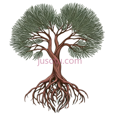 树,插画,绿色,棕色, PNG