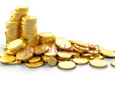 金币,堆叠,散落,金色PNG