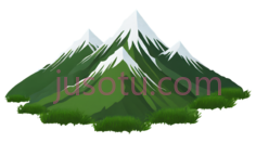 山峰,卡通,绿色,白色PNG