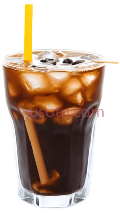 冰咖啡,玻璃杯装,棕色PNG
