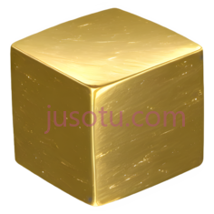 立方体,金属,金色PNG