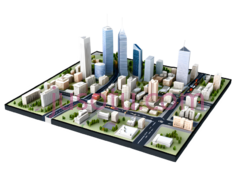 城市建筑群,现代都市,颜色PNG