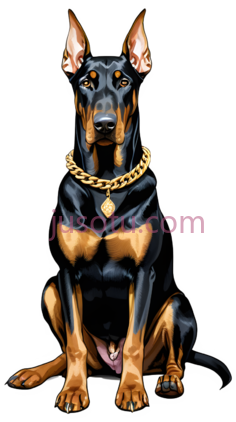 杜宾犬,插画,黑色,棕色PNG