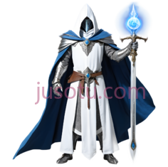 骑士,奇幻,白色,蓝色,银色PNG