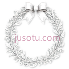 花环,复古,白色PNG