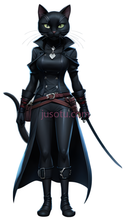 猫娘,哥特式,黑色, PNG