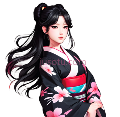 动漫人物,服,黑色,粉色,白色, PNG
