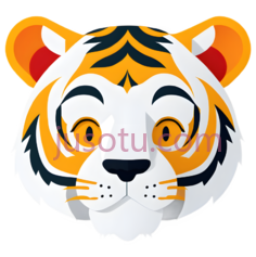 老虎,卡通,橙色,黑色,白色PNG