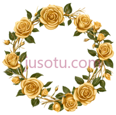 花环,插画,黄色,绿色PNG