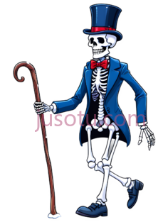 骷髅,卡通,蓝色,红色,黑色PNG