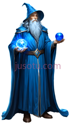 魔法师,奇幻,蓝色PNG