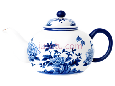 茶壶,蓝色, PNG