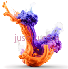 墨水,抽象,橙色,紫色PNG