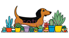 狮子狗,多肉植物PNG
