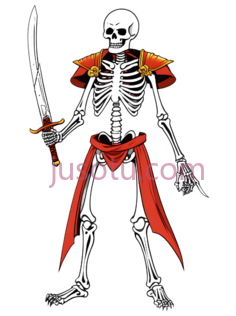 骷髅,战士,红色PNG