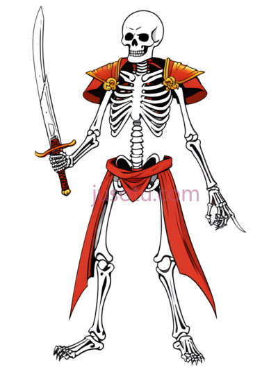 骷髅,战士,红色, PNG