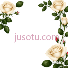 玫瑰,插画,白色PNG