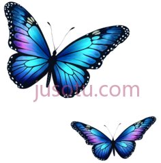 蝴蝶,卡通,蓝色,紫色PNG