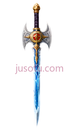 剑,幻想,蓝色, 金色, 红色PNG