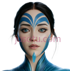 女性角色,科幻/奇幻,蓝色PNG