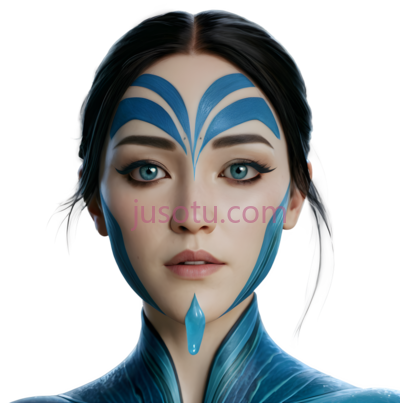女性角色,科幻/奇幻,蓝色, PNG