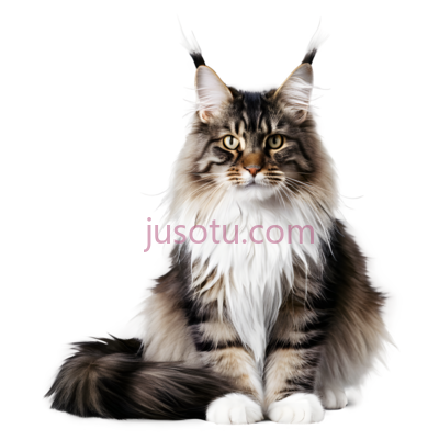 猫,长毛,棕色,黑色,白色, PNG