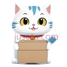 猫,卡通,白色,蓝色,黄色PNG