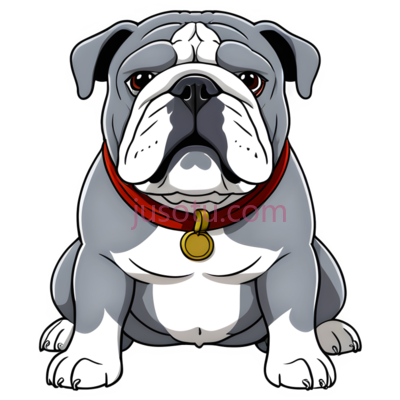 灰色斗牛犬, PNG
