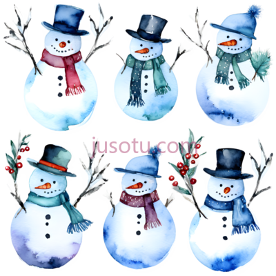 雪人,卡通,紫色, PNG