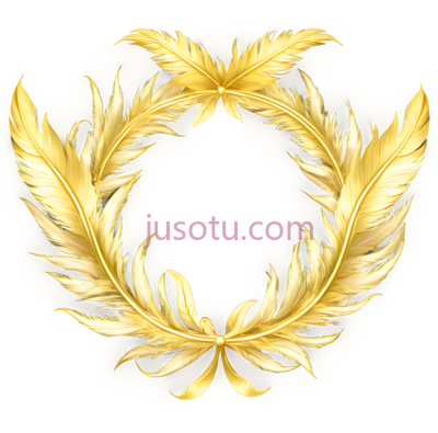 花环,古典,金色, PNG