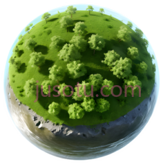 地球仪,卡通,绿色,白色PNG