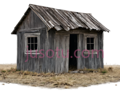 小木屋,乡村,灰色PNG